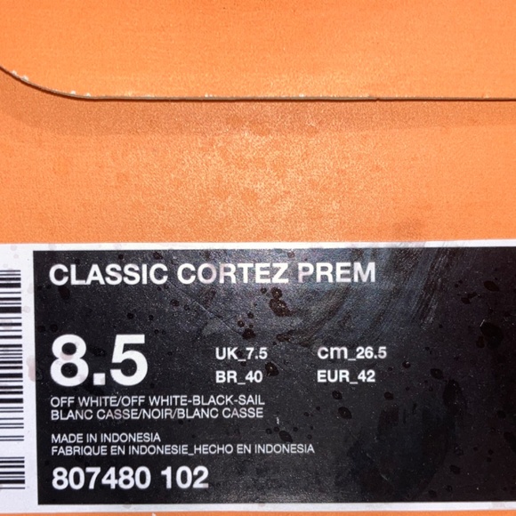 Nike cortez premium off white size 8.5 - Picture 7 of 9